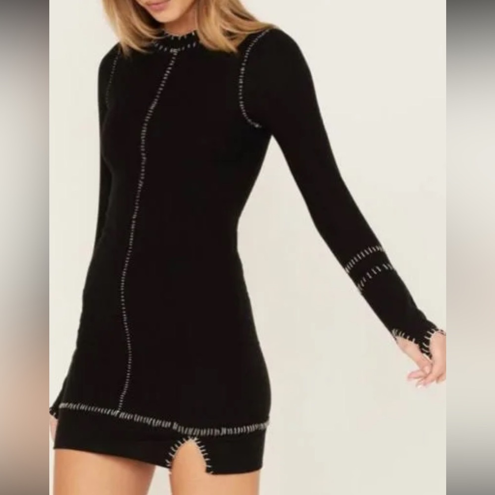Free People Black Knit Dress